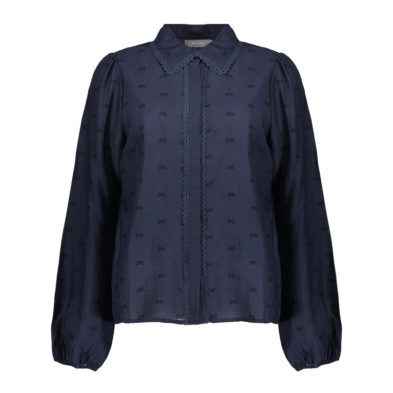 Geisha Dames Blouse 53533-14 Blauw dessin