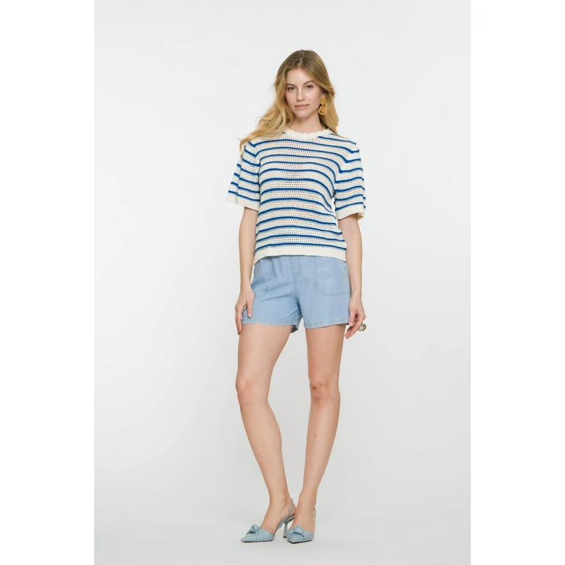 Geisha Dames Broek 51028-10 Mid blue denim