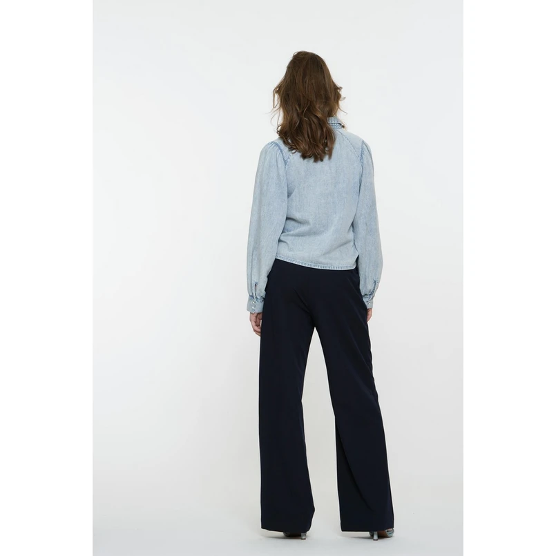 Geisha Dames Broek 51034-10 Blauw dessin