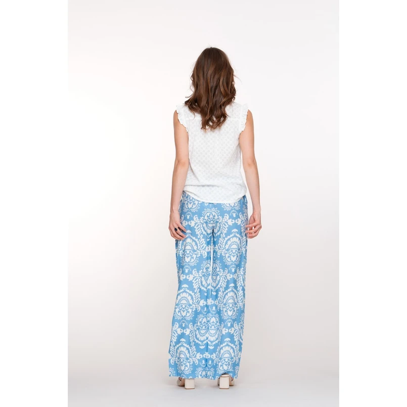 Geisha Dames Broek 51371-26 Blauw mele