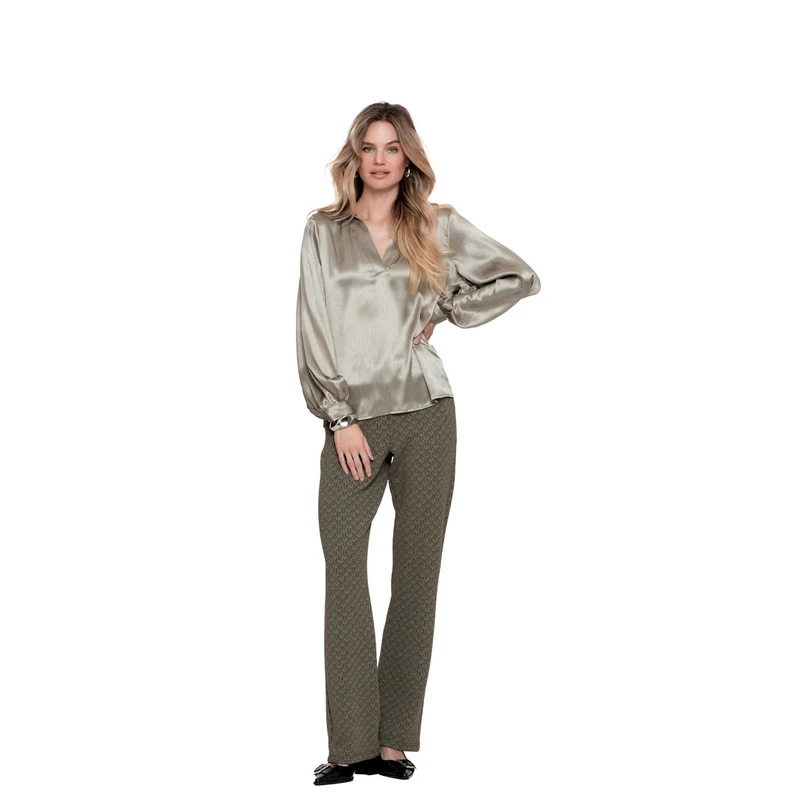 Geisha Dames Broek 51684-20 Groen dessin