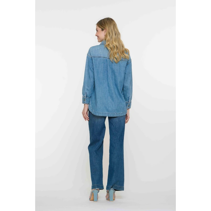 Geisha Dames Jeans 51000-10 Bleached blue denim