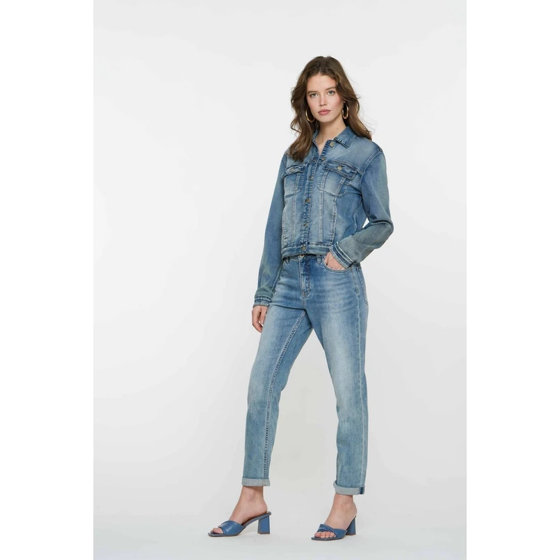 Geisha Dames Jeans 51002-10 Mid blue denim