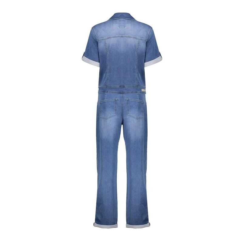 Geisha Dames Jumpsuit 51011-10 Bleached blue denim