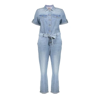 Geisha Dames Jumpsuit 51050-10 Mid blue denim