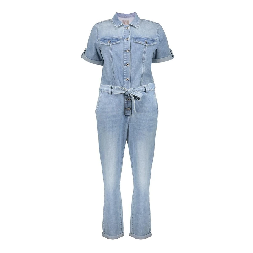 Geisha Dames Jumpsuit 51050-10 Mid blue denim