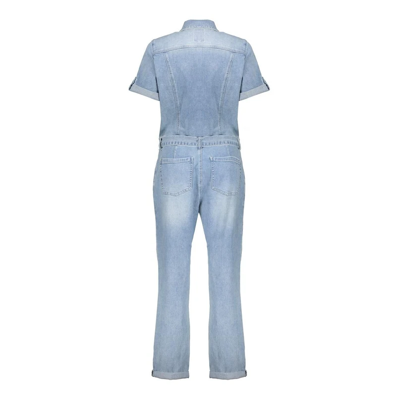Geisha Dames Jumpsuit 51050-10 Mid blue denim