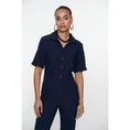 Geisha Dames Jumpsuit 51125-21 Blauw dessin