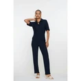 Geisha Dames Jumpsuit 51125-21 Blauw dessin