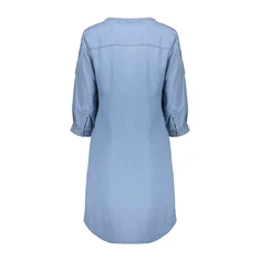 Geisha Dames Jurk 57001-10 Mid blue denim