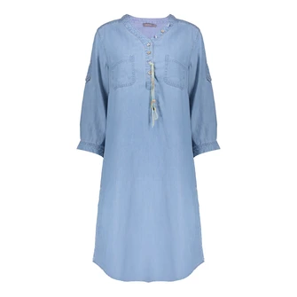 Geisha Dames Jurk 57001-10 Mid blue denim