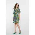 Geisha Dames Jurk 57087-20 Groen dessin