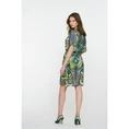 Geisha Dames Jurk 57087-20 Groen dessin