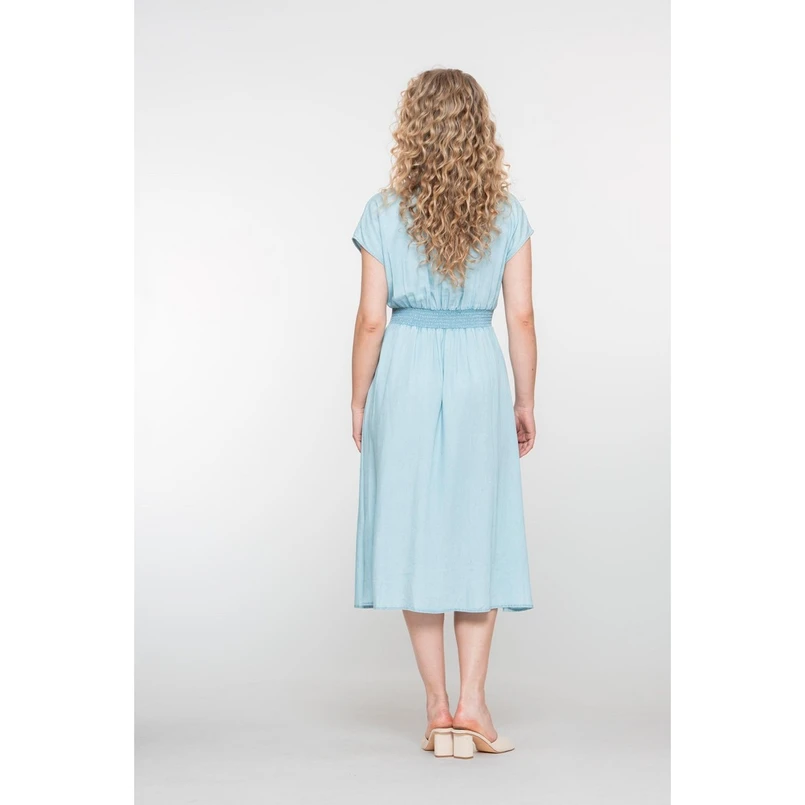Geisha Dames Jurk 57305-10 Light blue denim