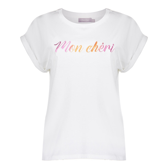 Geisha Dames T-shirt 52092-41 OFF-WHITE