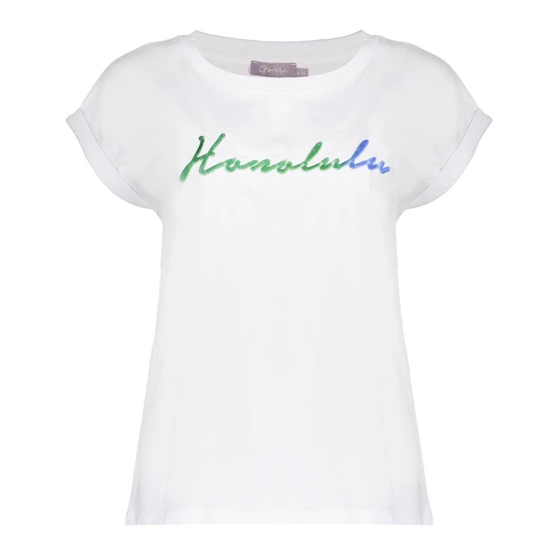 Geisha Dames T-shirt-en-top 52397-41 OFF-WHITE