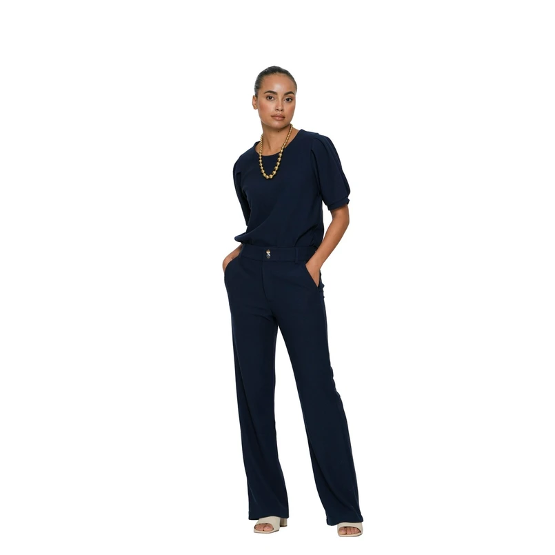 Geisha Dames Top 52082-21 Blauw dessin