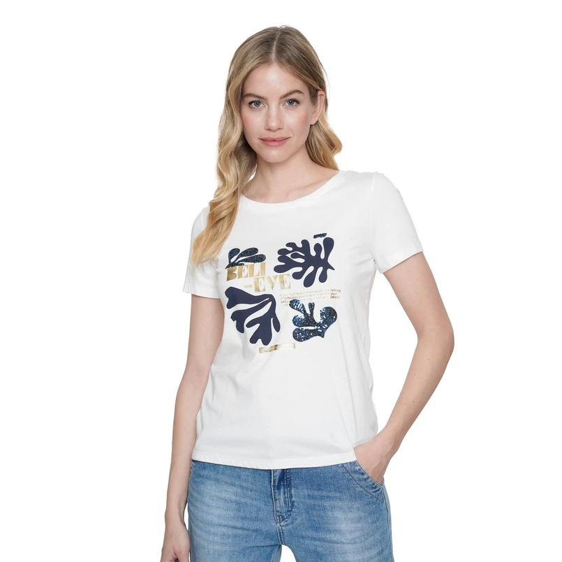 Geisha Dames Top 52114-41 OFF-WHITE