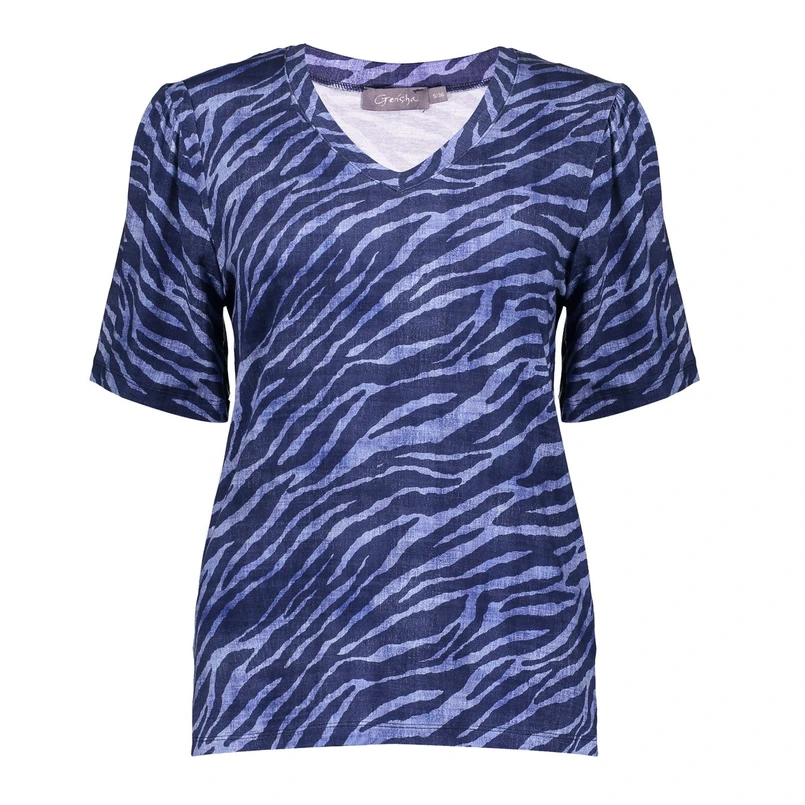 Geisha Dames Top 52133-60 Jazz Bleu