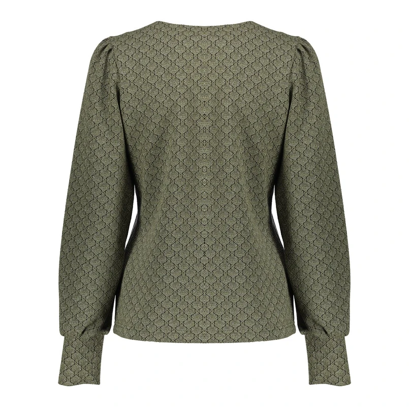 Geisha Dames Top 52530-20 Groen dessin