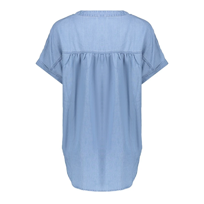 Geisha Dames Top 53001-10 Mid blue denim