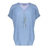 Geisha Dames Top 53001-10 Mid blue denim