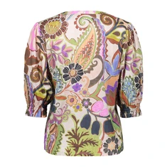 Geisha Dames Top 53250-20 Groen dessin