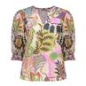 Geisha Dames Top 53250-20 Groen dessin