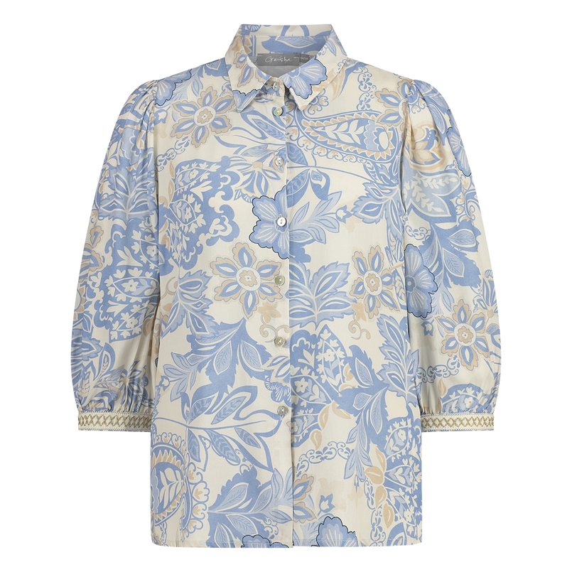 Geisha Dames Top 53313-70 Blauw mele