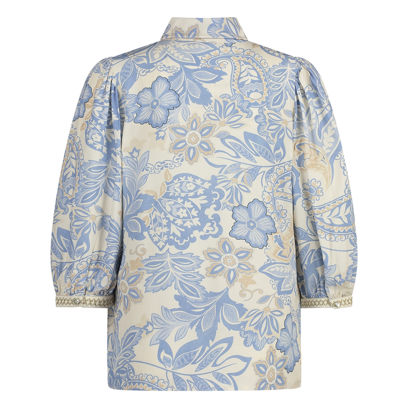 Geisha Dames Top 53313-70 Blauw mele