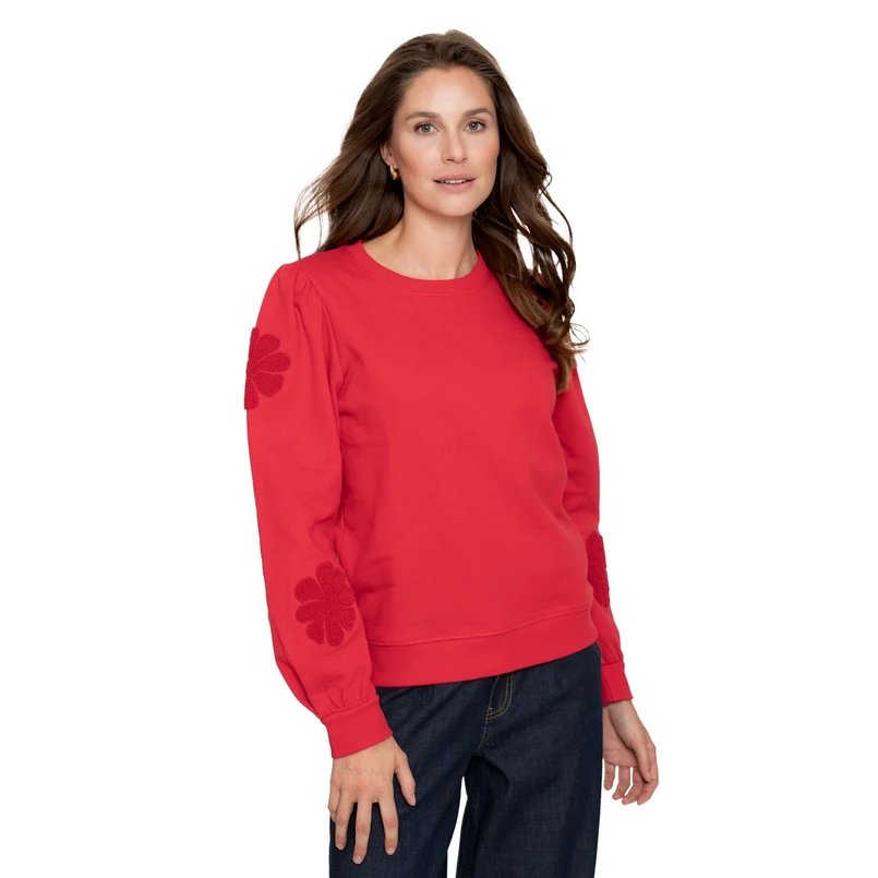 Geisha Dames Trui 52582-21 Rood dessin