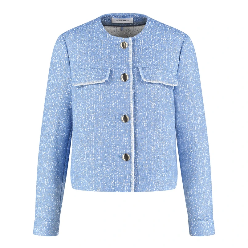 Gerry Weber Dames Blazer 530005-31223 Blauw dessin