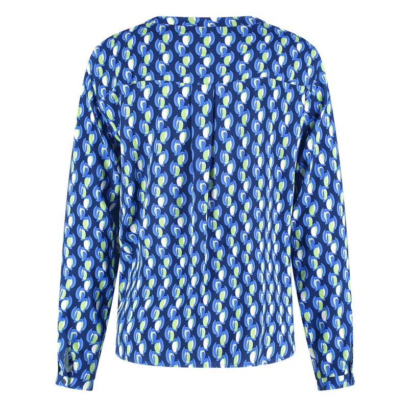 Gerry Weber Dames Blouse 560017-31408 Groen dessin