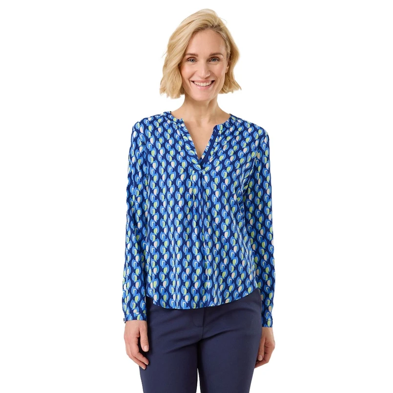 Gerry Weber Dames Blouse 560017-31408 Groen dessin