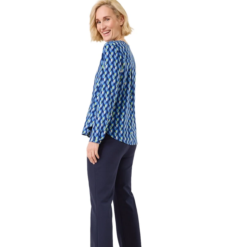 Gerry Weber Dames Blouse 560017-31408 Groen dessin