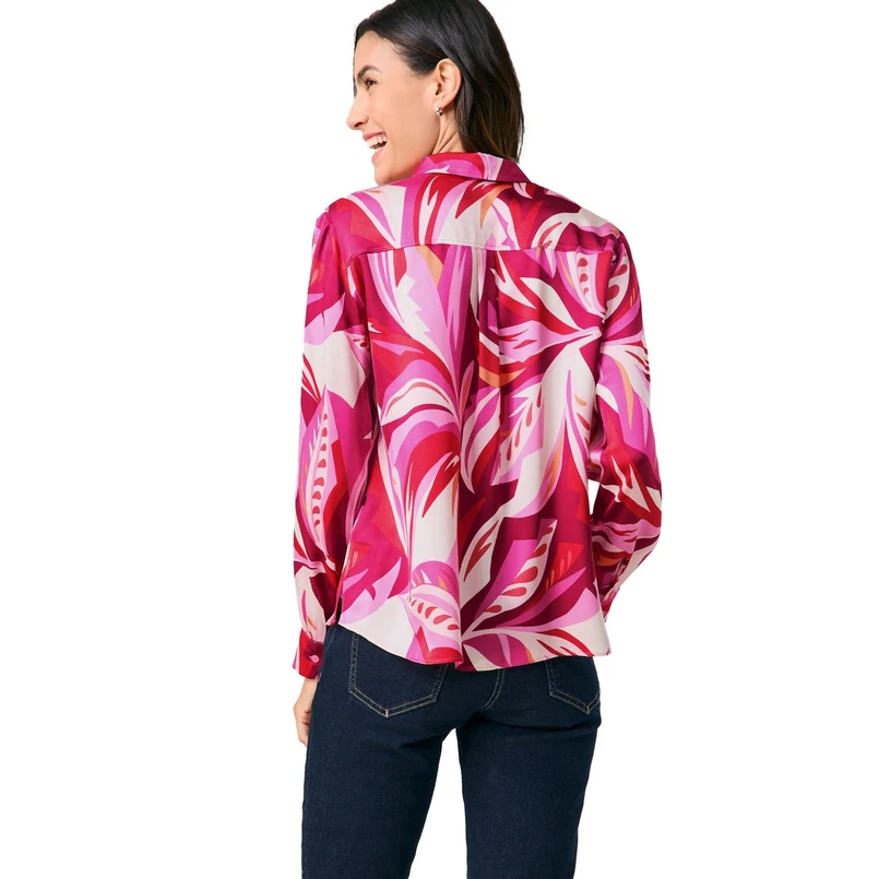 Gerry Weber Dames Blouse 560020-31452 Rood dessin