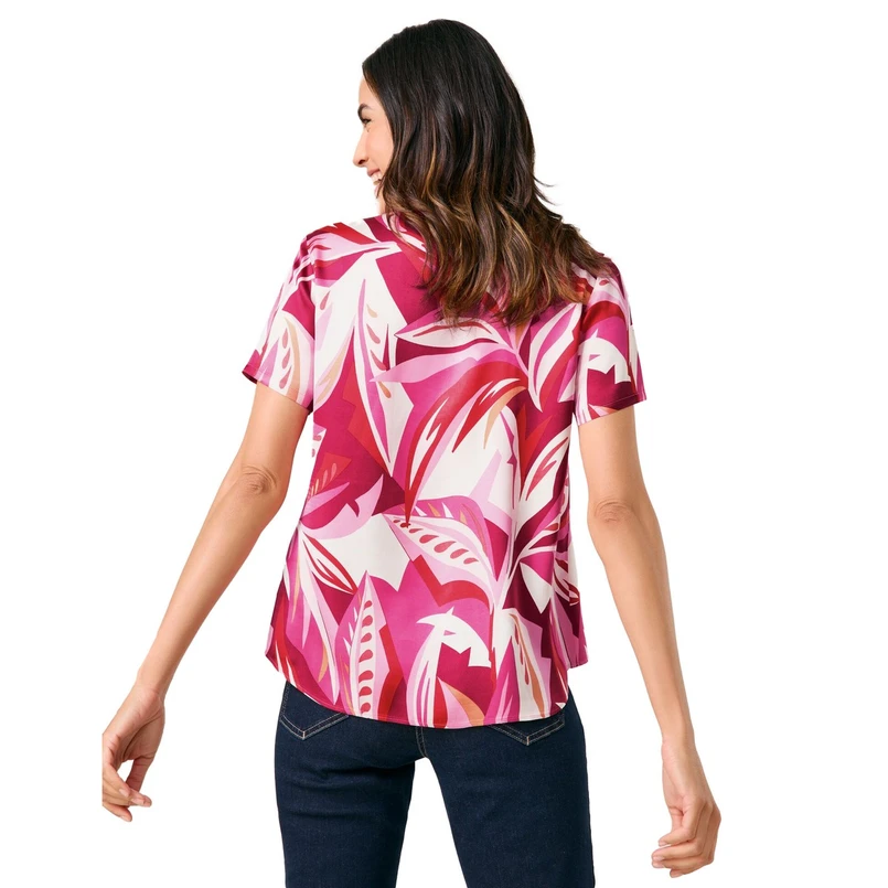 Gerry Weber Dames Blouse 560021-31452 Rood dessin