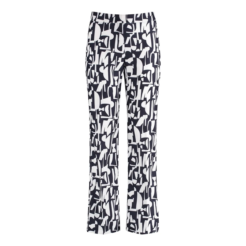 Gerry Weber Dames Broek 520202-66342 Blauw dessin