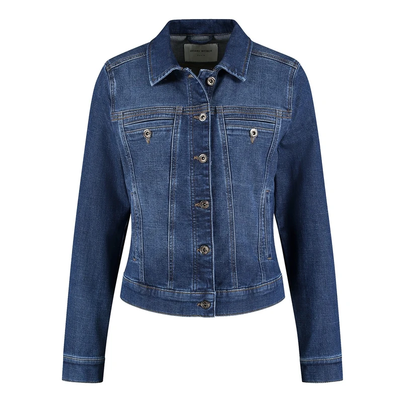 Gerry Weber Dames Jas 550325-66934 Midden blauw