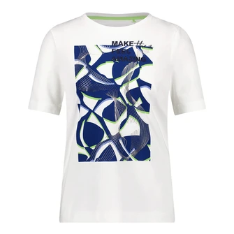 Gerry Weber Dames Top 570207-35010 WIT DESSIN