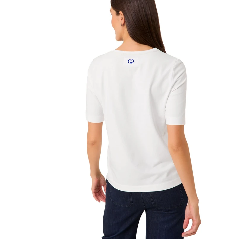 Gerry Weber Dames Top 570207-35010 WIT DESSIN