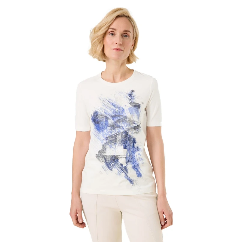 Gerry Weber Dames Top 570208-35010 Grijs dessin