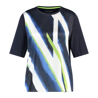 Gerry Weber Dames Top 570217-35009 Blauw dessin
