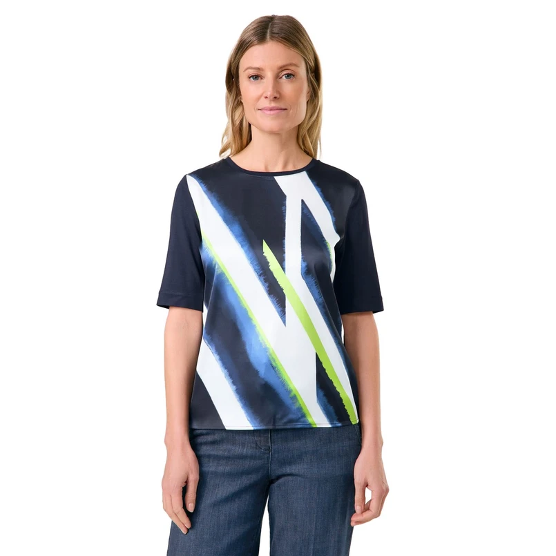 Gerry Weber Dames Top 570217-35009 Blauw dessin