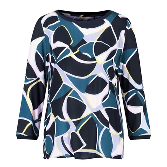Gerry Weber Dames Top 570219-35012 Paars dessin
