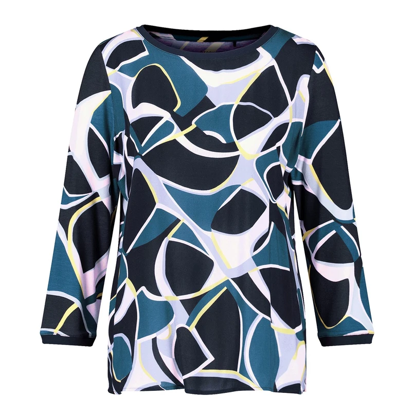 Gerry Weber Dames Top 570219-35012 Paars dessin
