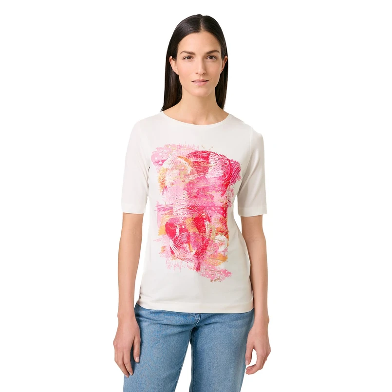 Gerry Weber Dames Top 570231-35003 Zwart dessin