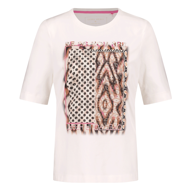 Gerry Weber Dames Top 570237-35010 Geel dessin
