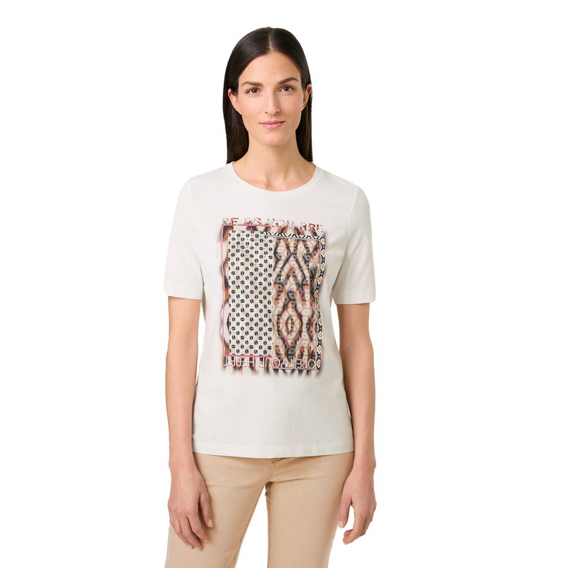 Gerry Weber Dames Top 570237-35010 Geel dessin