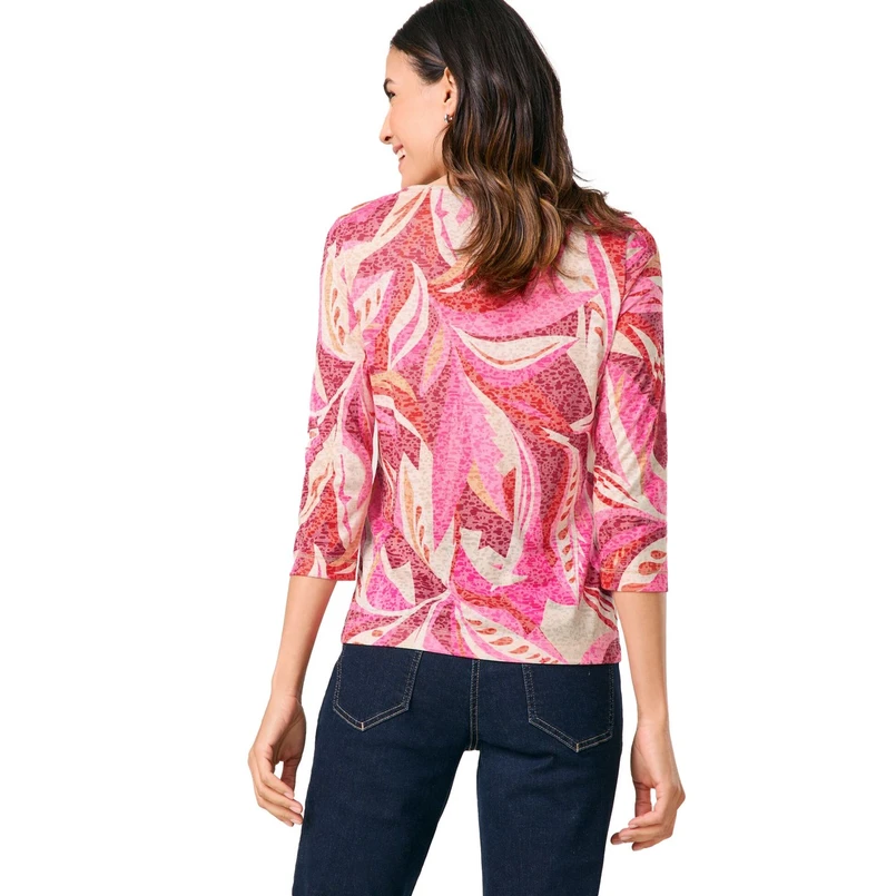 Gerry Weber Dames Top 570240-35011 Rood dessin